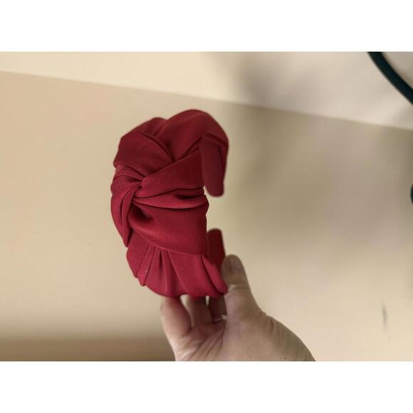Accessories - Red Knotted Fabric Headband
